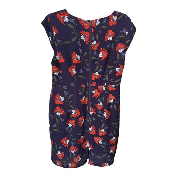 Maeve Floral Mini Dress - Navy and Orange - Picture 4 of 8